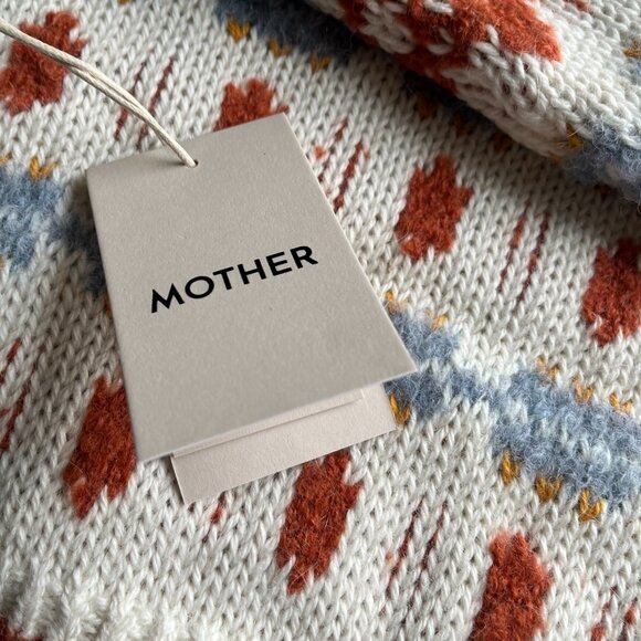 NWT MOTHER THE LONG DROP WOOL ALPACA BLEND JUMPER SWEATER IN DHARMA KARMA - Picture 5 of 10